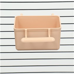 Кормушка для птиц большая, прямоугольная, в клетку, 8 х 5 х 4,5 см, бежевая