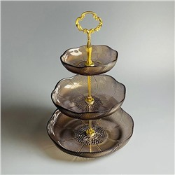 200-159 Трехъярусная этажерка в под.уп.(х12)Стекло