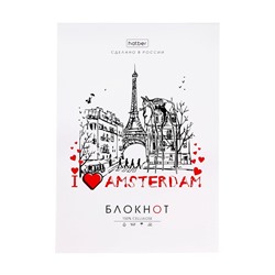 Блокнот А6, 32 листа в клетку на скобе Hatber "Проект Капланопись. Выпуск №2", обложка мелованныя бумага, глянцевая ламинация, блок офсет, МИКС 8 ви...