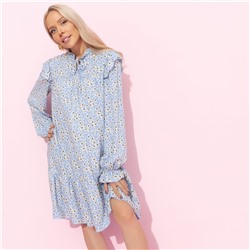 Платье в стиле бохо, Тонкий комплимент (голубое)