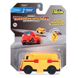 Автовывернушка Transcar Double «Грузовик – Пожарная машина», 8 см