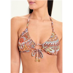 Paisley Print Bikini Top
