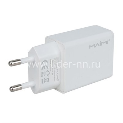 СЗУ Type-C 2 USB выхода (2400mAh/5V) MAIMI T28 (белый)