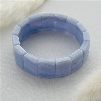 Радуга Самоцветов Браслет Голубой агат