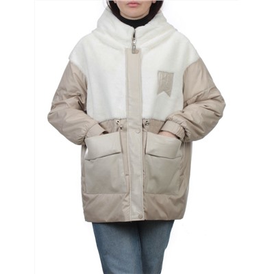 M24-209 BEIGE Куртка демисезонная женская (100 гр. холлофайбер)