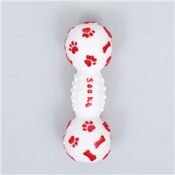 Игрушка для собак, пищащая, "Кость" белая 12,5 см