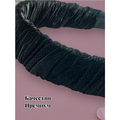 Ободок для волос текстильная кожа ОБ33 6 штук