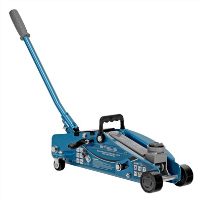 Домкрат гидравлический подкатной с фиксатором, 2.5 т, Safety Pin, 140-385 мм, в кейсе Stels