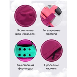 Горнолыжный костюм зимний для девочки бирюзового цвета 9420Br