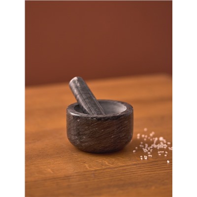 Ступка Marm, 12,7х7,6 см, черный мрамор