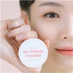 One-day's You Себорегулирующая пудра для лица с матирующим эффектом / Peach No-sebum Powder, персиковый, 4 г