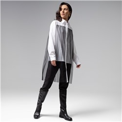 Рубашка комбинированная с сеткой, Срочно на обложку (white)