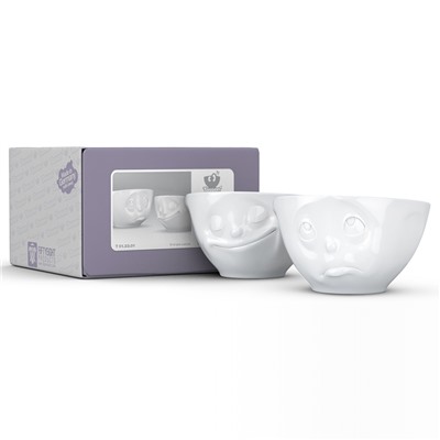 Набор чаш Happy & Oh please, 200 мл, белый, 2 шт.