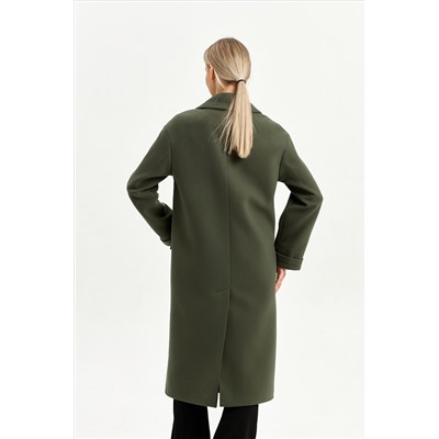 Пальто женское демисезонное 24710 (хаки)