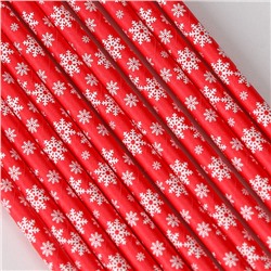 Трубочки для коктейля «Снежинки», набор 12 шт.