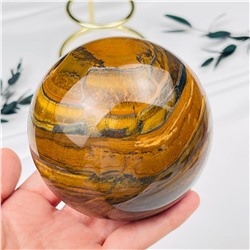 Радуга Самоцветов Шар из Тигрового глаза на подставке