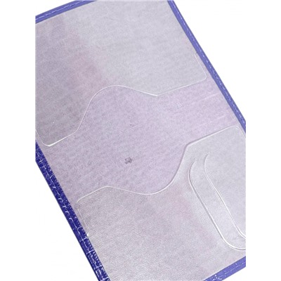 Обложка для паспорта из кожи лак "крокодил"