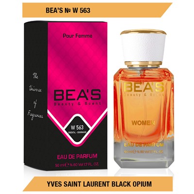 Beas W563 Yves Saint Laurent Black Opium Women edp 50 ml, Парфюм женский Beas W563 создан по мотивам аромата Yves Saint Laurent Black Opium