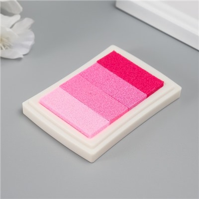 Штемпельная подушка 4 цвета "Розовая палитра" 7,8х5,5х1,8 см