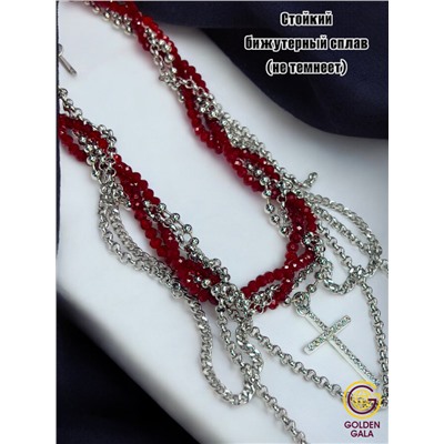 Чокер-колье на шею многослойный Арт ЧО/020