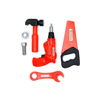 Инструменты детские «Строитель», набор 6 предметов, цвета МИКС