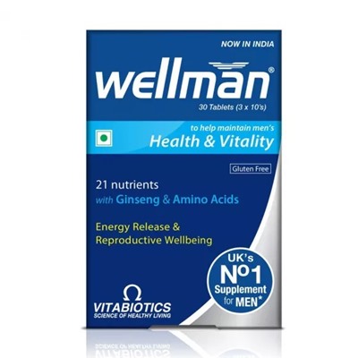 Добавка для мужского здоровья (30 таб), Wellman Men's Health & Vitality, произв. Vitabiotics