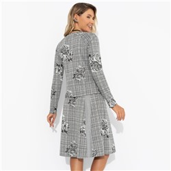 Комплект с юбкой, Инста-стиль (2 в 1, серый )