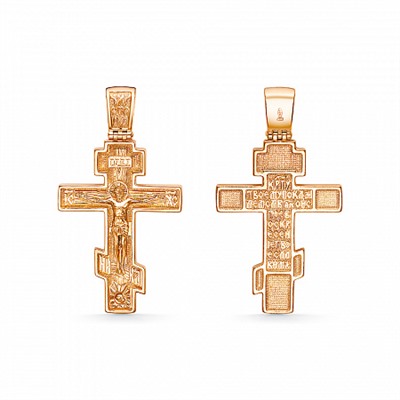 Крест из серебра литье золоченое