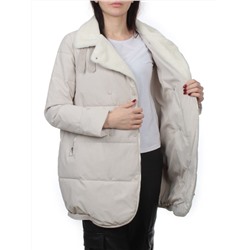 S24-236 LT. BEIGE Куртка демисезонная женская (100 гр. холлофайбер)