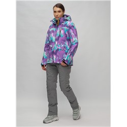 Горнолыжный костюм женский фиолетового цвета 02302-1F