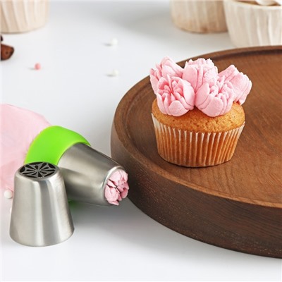 Насадка кондитерская «Тюльпан летний», d=3.7 см, выход 2 см, нержавеющая сталь