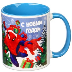 Кружка керамическая «С Новым годом!» 320 мл, Человек паук, МИКС