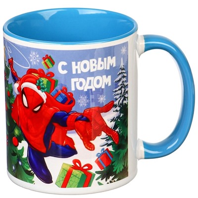 Кружка керамическая «С Новым годом!» 320 мл, Человек паук, МИКС