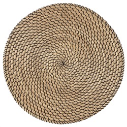 LÄTTAD, Tischset, Seegras/schwarz,, 37 cm