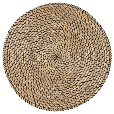 LÄTTAD, Tischset, Seegras/schwarz,, 37 cm