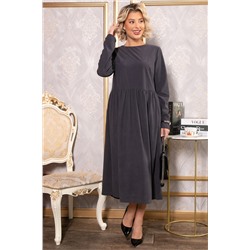 Платье из вельвета Андреа (графит) П14801-25М