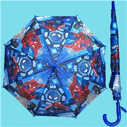 Зонт-трость для мальчика с мультгероями полуавтомат Арт 1004/3