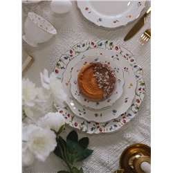 Тарелка WY Flowers song, d=26.5 см, фарфор, белая