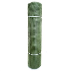 Сетка садовая пластиковая квадратная ПРОФИ 15x15мм, 1x20м, хаки