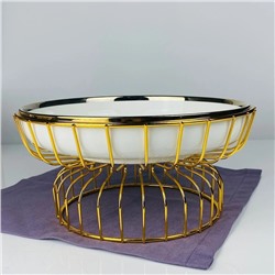 164-010 Блюдо 27см на подставке MULTICOLOR в под.уп.(х8)Фарфор