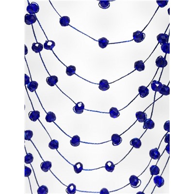 Комплект бижутерии "Хрустальная россыпь" , цвет яркий синий