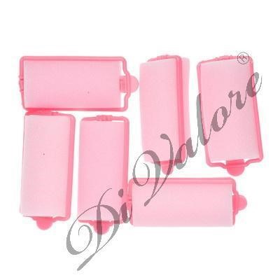 Di Valore 301-244 Бигуди "Поролон" РОЗОВЫЕ 6шт Д3см длина 6,8см