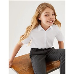 3pk Girls' Slim Fit Easy Iron School Shirts (2-16 Yrs)