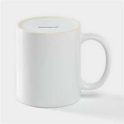 Кружка - хамелеон Доляна Warm up, 350 мл, керамика, белая