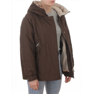 8008 BROWN Куртка демисезонная женская (100 гр. холлофайбер)