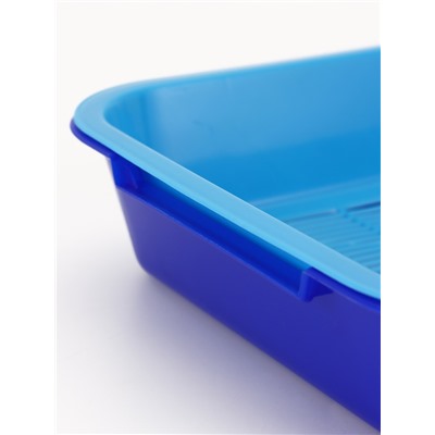 Туалет средний с сеткой 36×26×6.5 см, синий/черничный