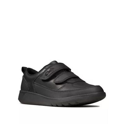 Kids' Leather Riptape School Shoes (Kid size 10-2.5)