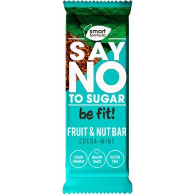 Батончик Smart Formula фруктово-ореховый Cocoa – mint 40г (упаковка 15 шт)/КДВ