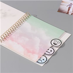 Фотоальбом на спирали 20 листов «Облака», объёмный элемент и 4 вкладки, 24×24 см