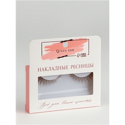 Ресницы накладные «Утончённость», 10-14 мм, без клея, коричневые